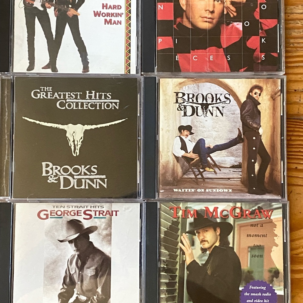 Vintage Music CD Collection - Black, Red, Brown Covers